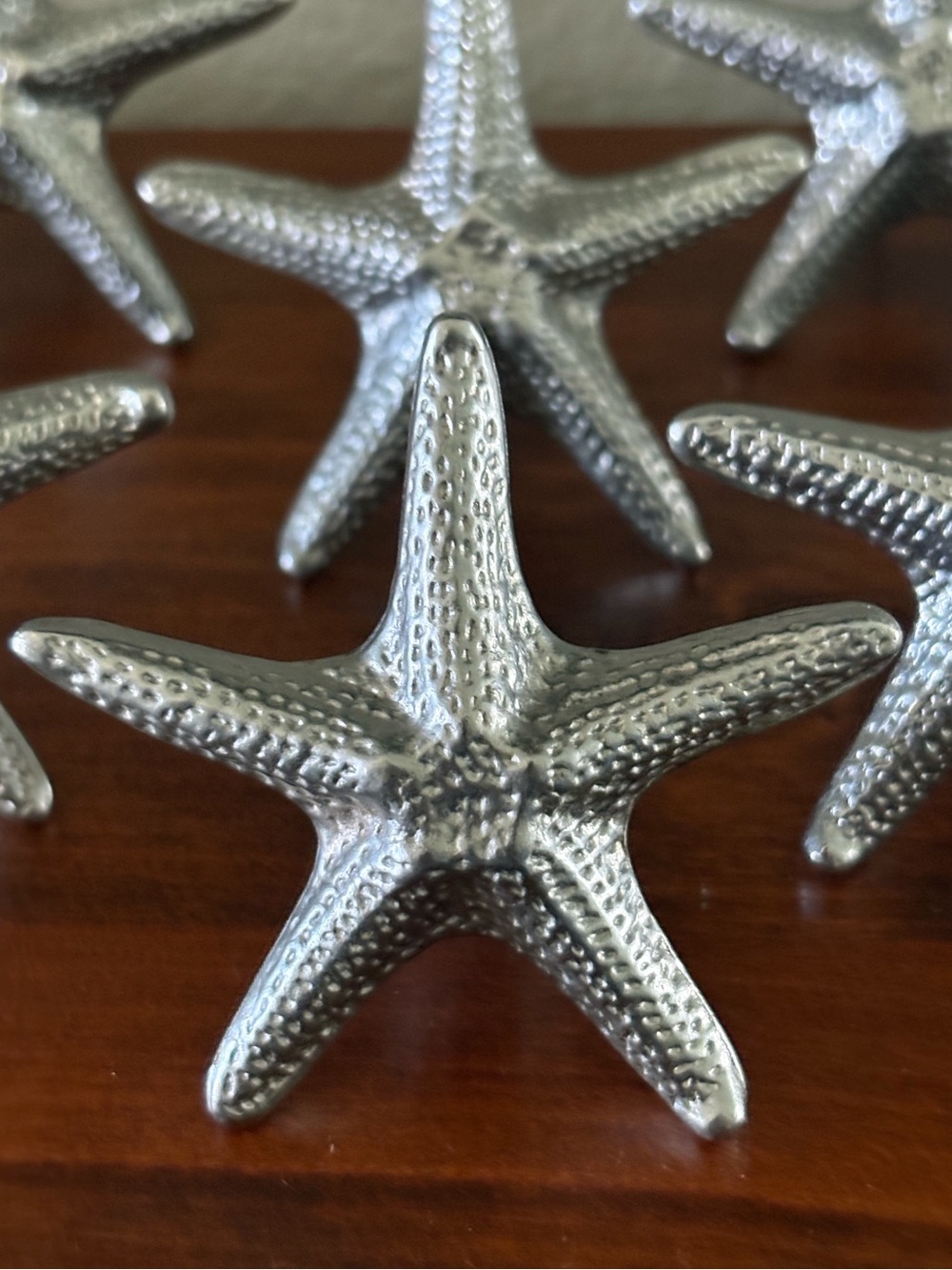 Lot of 10 Large 3” Starfish Polished Chrome  Coastal Cabinet Knobs /Pulls